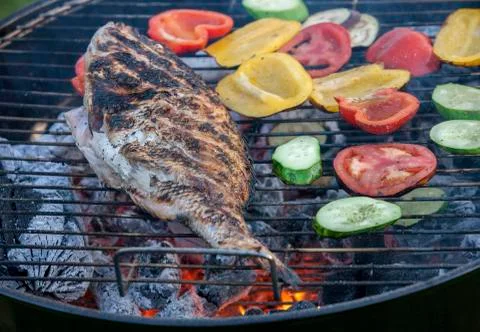 Grilled fish Stock Photos