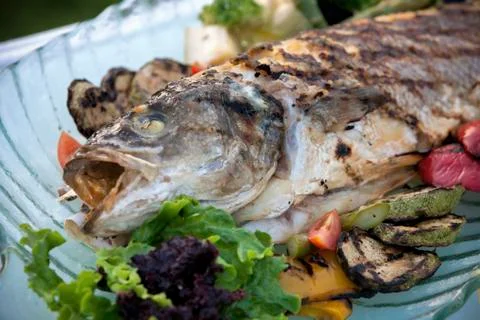 Grilled fish Stock Photos