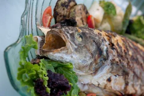 Grilled fish Stock Photos