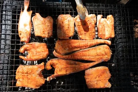Grilled fish Stock Photos