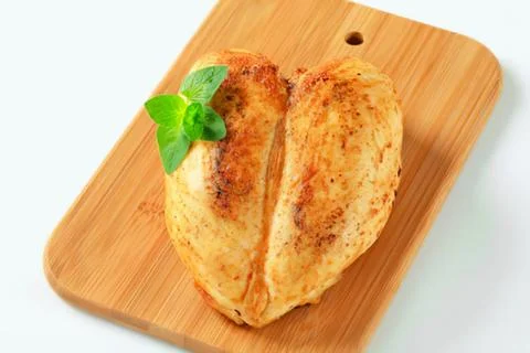 Grilled flatbread heart shape with basil leaf Photos