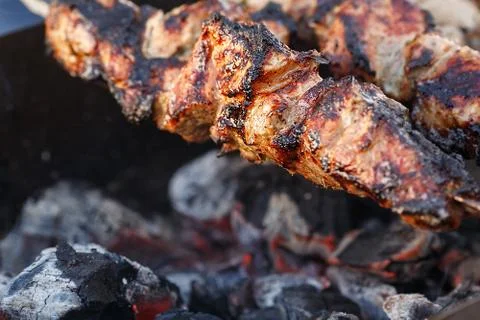 Grilled kebab Foto stock