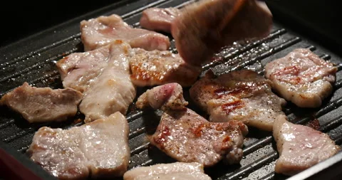 Grilled the korean pork Stockbeeldmateriaal 162625982
