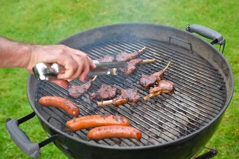 Grilled lamb chops Stock Photos