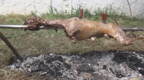 Grilled lamb Stock Footage 49783510