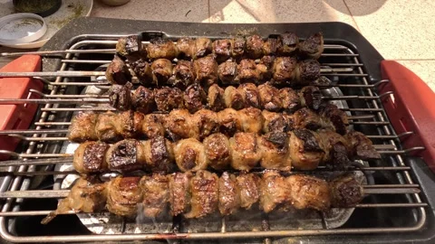 Grilled lamb meat on Eid al-Adha holiday 動画素材 245894686