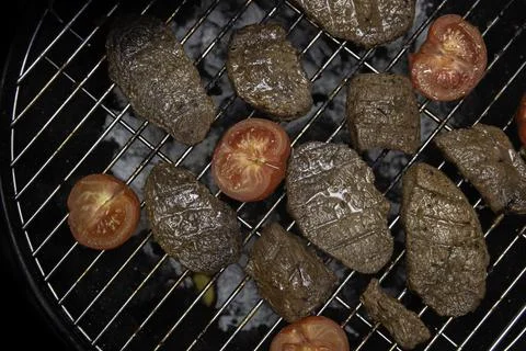 Grilled lamb meat Stock Photos