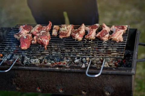 Grilled lamb 스톡 사진
