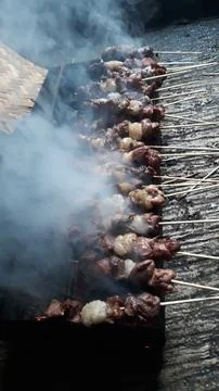 Grilled lamb Stockfoto's