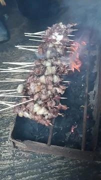 Grilled lamb Stockfoto's