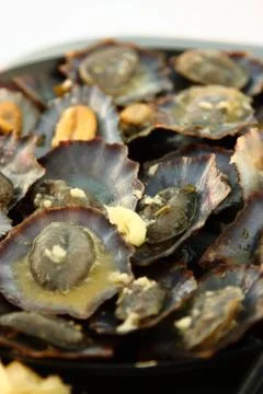 Grilled Limpets Stock Photos