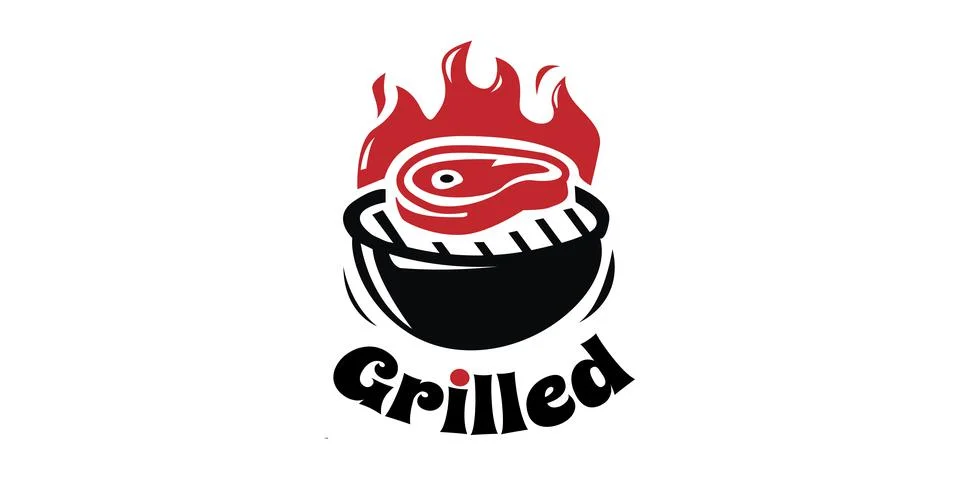 Grilled Logo Stock Illustration