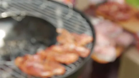 Grilled Marinated Meat Stock Footage 140108674