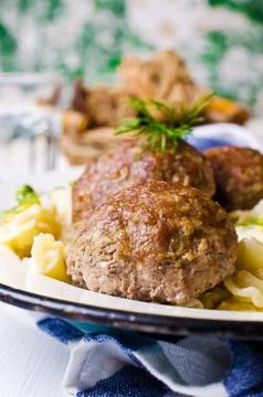 Grilled meat cutlets Stock Photos