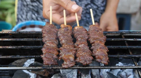 Grilled meat 스톡 동영상 34006599