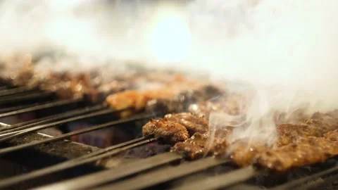 Grilled Meat Stock Footage 165417539