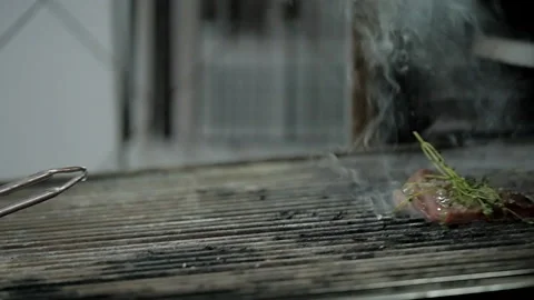 Grilled Meat with Herbs Video stock 131637511