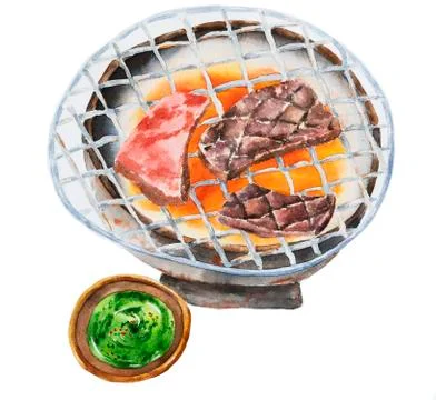 Grilled meat Stock Illustration