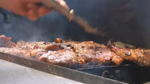 Grilled meat meat steak Stock-Footage 268483464