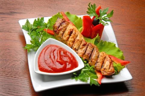 Grilled meat Stock Photos