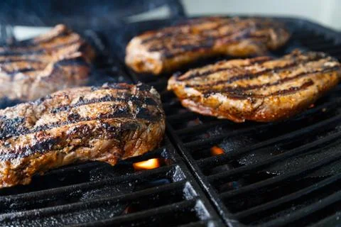 Grilled meat Stock Photos