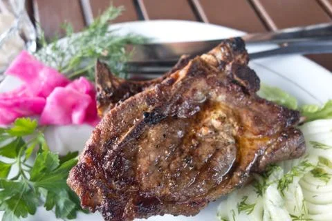 Grilled meat Stock Photos