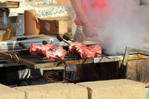 Grilled meat Stock Photos