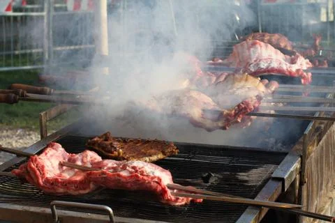 Grilled meat Stock Photos