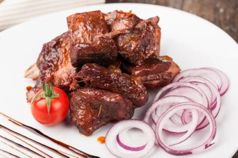 Grilled meat Stock Photos