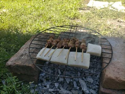 Grilled meat Stock Photos
