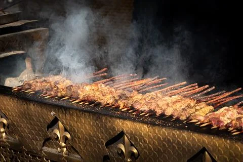 Grilled meat Stock Photos