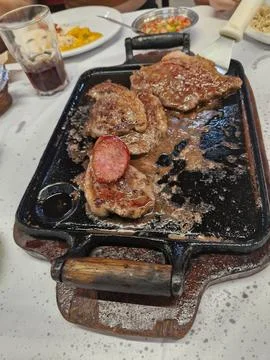 Grilled meat Stock Photos