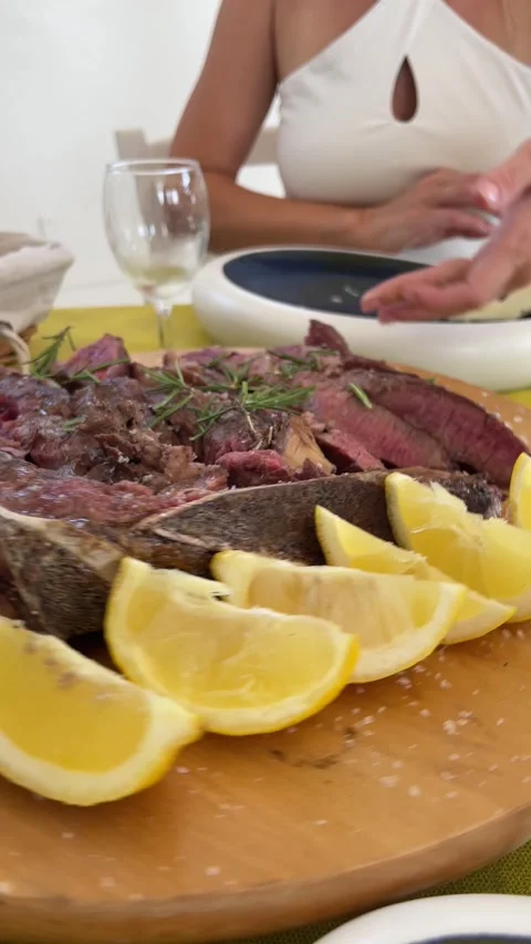 Grilled Meat Served at a Restaurant Table Video stock 313790197