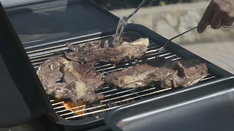 Grilled meat steak Stock Footage 105912596