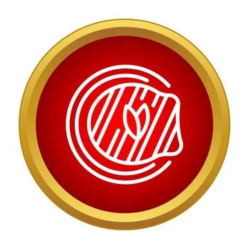 Grilled meat steak icon representing healthy food Illustration