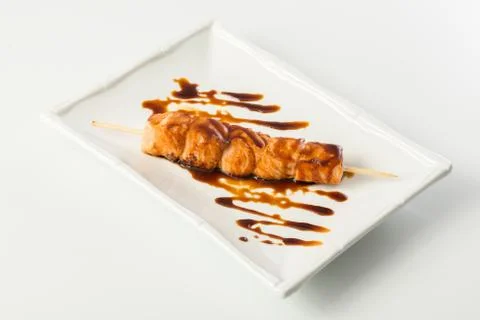 Grilled meat on a stick Stock Photos