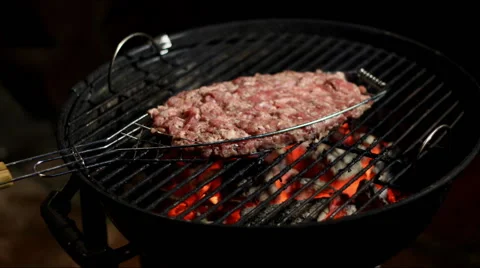 Grilled meat time lapse Stock Footage 61878320