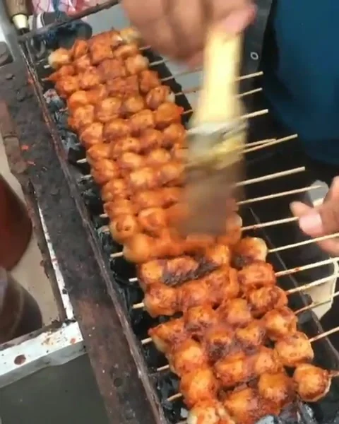 Grilled Meatballs Stock Footage 244788526