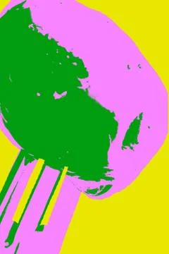 Grilled olive on the fork Stock Illustration