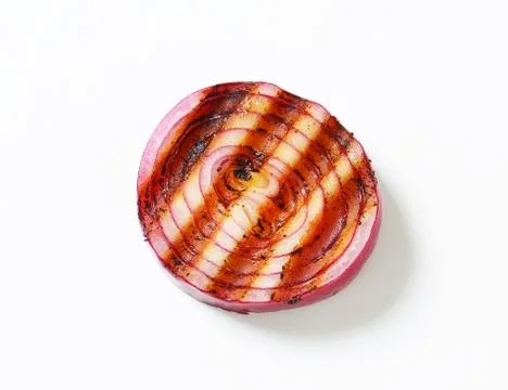 Grilled onion slice - studio shot Stock Photos
