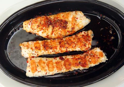 Grilled perch fish Stock Photos