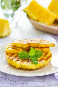 Grilled Pineapple Stock Photos