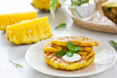 Grilled Pineapple Stock Photos