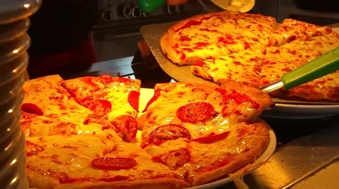 Grilled Pizza Pepperoni Video stock 52432747