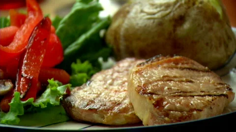 Grilled Pork Chops 453 Stock Footage 568200