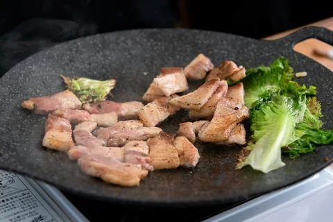 Grilled pork chops Stock Photos