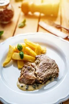 Grilled pork neck Stock Photos