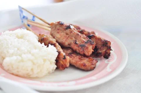Grilled pork Stock Photos
