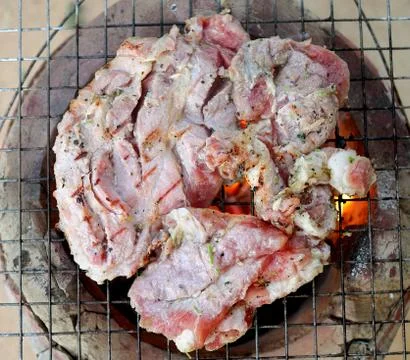 Grilled pork. Stock Photos