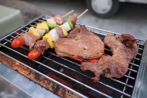 Grilled pork Stock Photos
